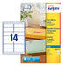 Best Value Avery J8563-25 Self-Adhesive Clear Address/Mailing Labels, 14 Labels Per A4 Sheet -Transparent