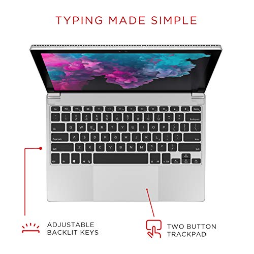 Brydge QWERTY English Bluetooth Wireless Keyboard for Microsoft Surface Pro 4th 5th 6th 7th Gen Backlit Keys Complete Flexibility