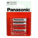 Panasonic Zinc Batteries AA R6 1.5V (Pack 4)  - PANAR6RB4