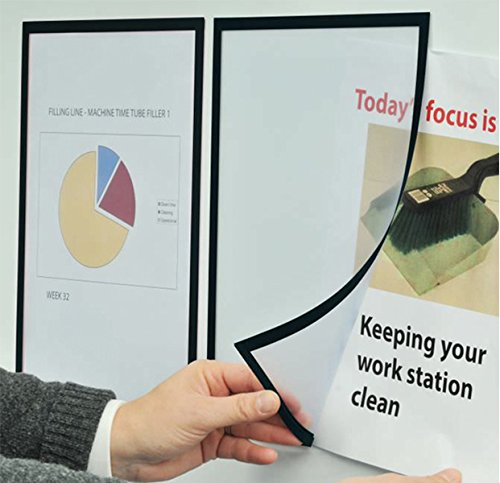 Best Value Magiboards AW1400BLA A4 Solo Magnetic Paper Holder, Black (Pack of 12)