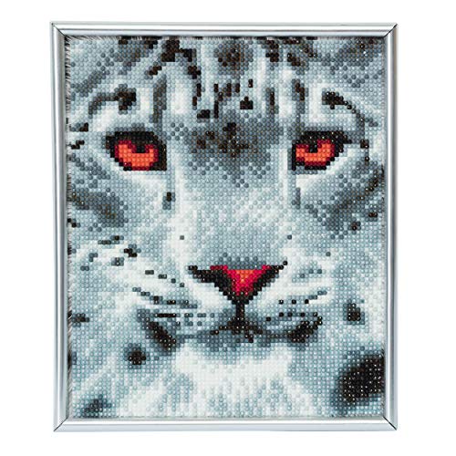 Crystal Art Snow Leopard 21 x 25cm Picture Frame Kit CAM-15