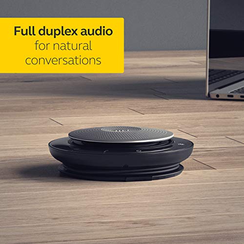 Jabra Speak 750 Mono Bluetooth 4.2 Wireless and USB Conference Microsoft Teams Certified Desktop Speakerphone with Jabra Link 370 USB Adapter