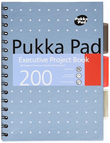 Best Value Pukka Pads A5 200 Page Ruled Wire Project Notebook - Metallic (Pack of 3)