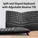 Kensington Pro Fit Ergo Wireless Keyboard - Keyboard - wireless - 2.4 GHz, Bluetooth 4.2 - UK - black