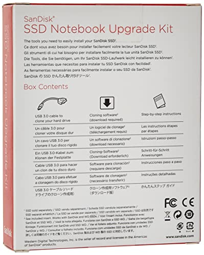 Sandisk SSD Notebook Upgrade Tool Kit - Storage controller - SATA - USB 3.0