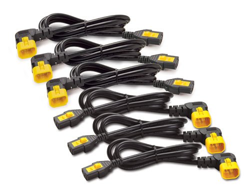 Power Cord Kit (6 ea), Locking, C13 TO C14 (90 Degree), 0.6m