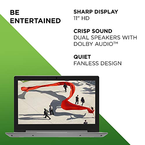 Lenovo IdeaPad 1 11.6 Inch HD Intel Celeron N4020 4GB RAM 64GB eMMC WiFi 5 802.11ac Windows 10 Home S Grey Grey CloudBook