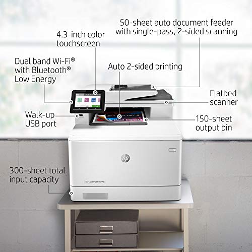 HP Color LaserJet Pro MFP M479fdw - Multifunction printer - colour - laser - Legal (216 x 356 mm) (original) - A4/Legal (media) - up to 27 ppm (copying) - up to 27 ppm (printing) - 300 sheets - 33.6 Kbps - USB 2.0, LAN, Wi-Fi(n), USB host