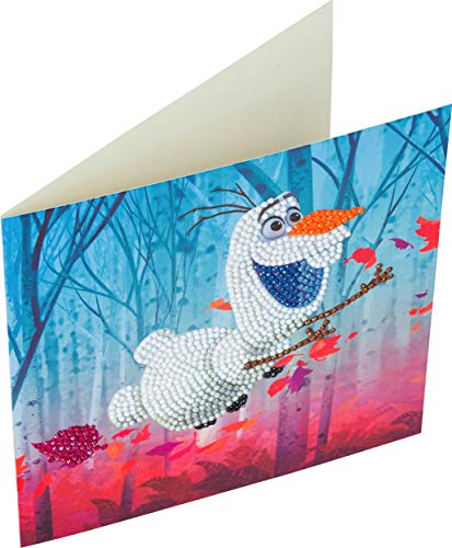 Crystal Art Floating Olaf 18 x 18cm Card CCK-DNY801