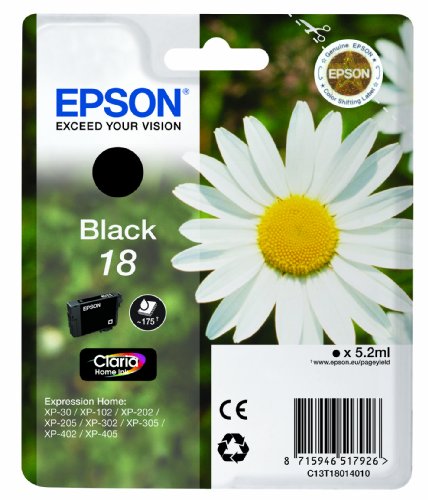 Best Value Epson XP30/102/202/302/405 Standard Ink Cartridge, Black, Genuine, Amazon Dash Replenishment Ready