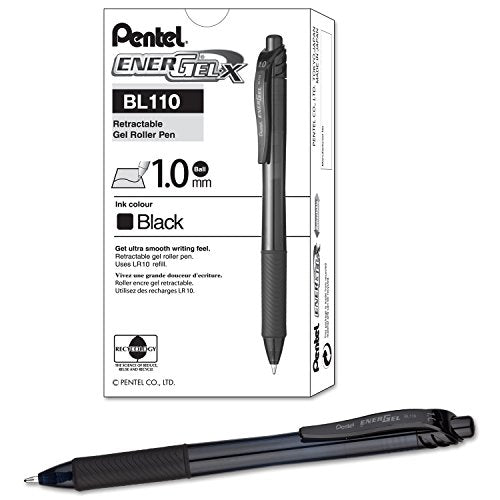Best Value Pentel 1.0mm Energel Retractable Gel Rollerball Pen - Black
