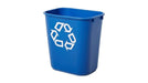 Rubbermaid Recycling Bin Blue 27 Litre Polyethylene 380 x 368 x 265 mm