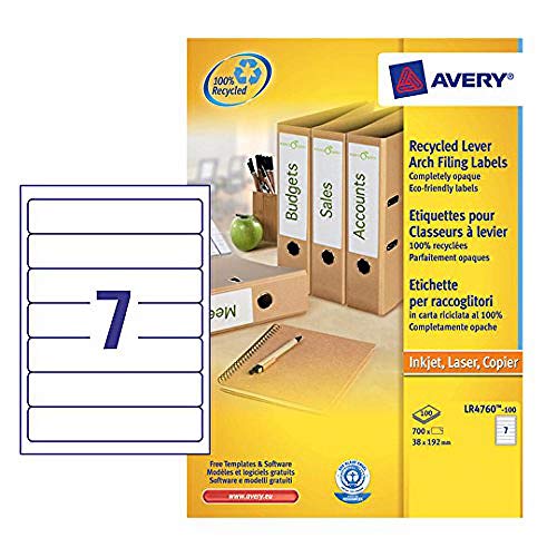 Avery Recycled Filing Labels 7 Per Sheet 700 Labels