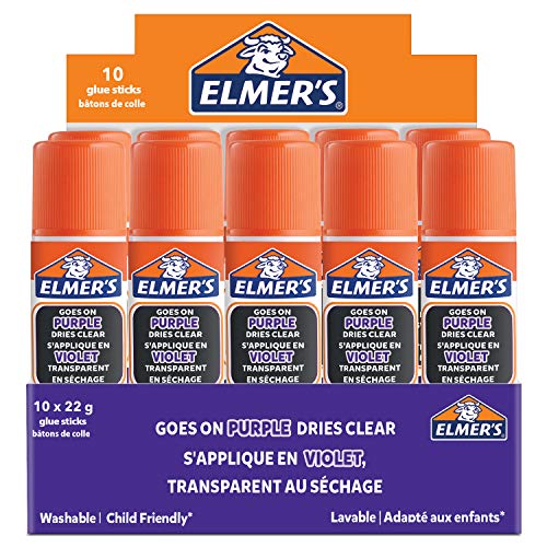 Elmers Dissapearing Purple 22G Glue Stick Pk10
