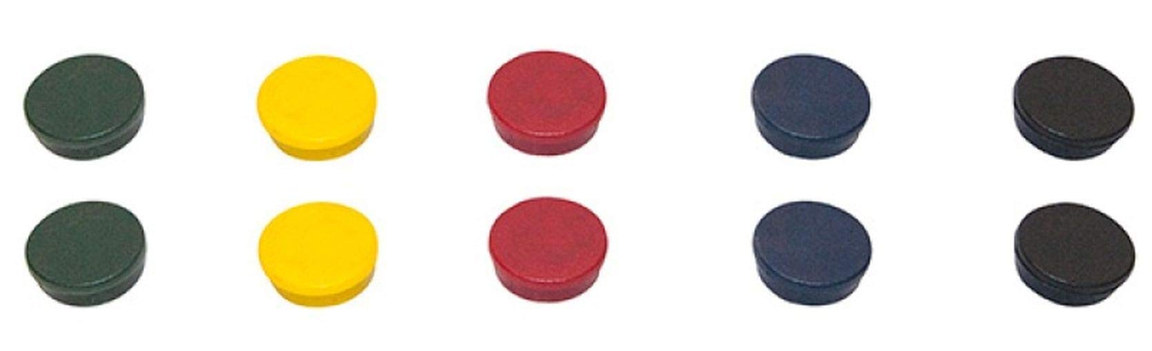 Best Value Bi-Silque Bi-Office 20 mm Round Magnet - Assorted Colours (Pack of 10)