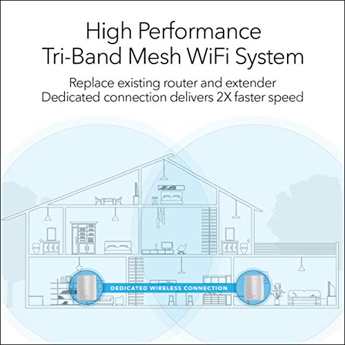 NETGEAR Orbi WiFi System RBK50 - Wi-Fi system (router, extender) - up to 5,000 sq.ft - mesh - GigE - 802.11a/b/g/n/ac - Tri-Band