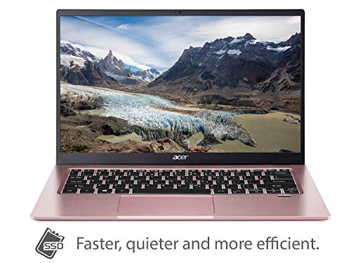 Acer Swift 1 SF114 33 14 Inch Pentium Silver N6000 4GB RAM 256GB SSD Intel UHD Graphics Windows 10 in S Mode Pink Notebook