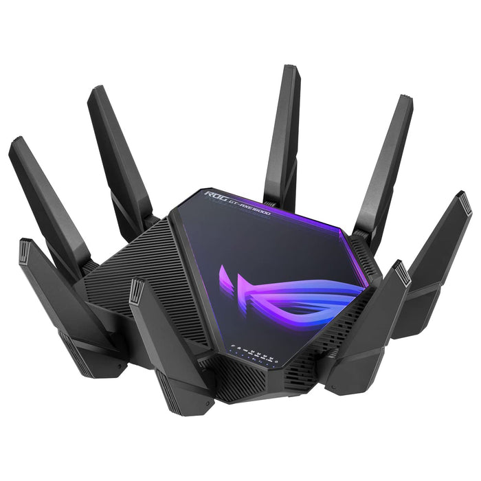 ASUS ROG Rapture GT-AXE16000 - Wireless router - 6-port switch - 10 GigE, 2.5 GigE, 802.11ax (Wi-Fi 6E) - WAN ports: 3 - 802.11a/b/g/n/ac/ax (Wi-Fi 6E) - Multi-Band