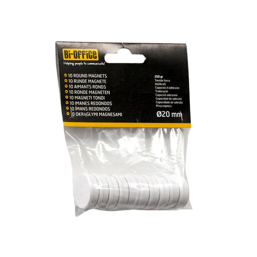 Best Value Bi-Silque Bi-Office 20 mm Round Magnet - Red (Pack of 10)