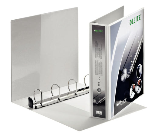 Best Value Leitz 4 Ring Binder, Holds up to 380 Sheets, SoftClick Range, 63 mm Spine, 42030001 - A4, White