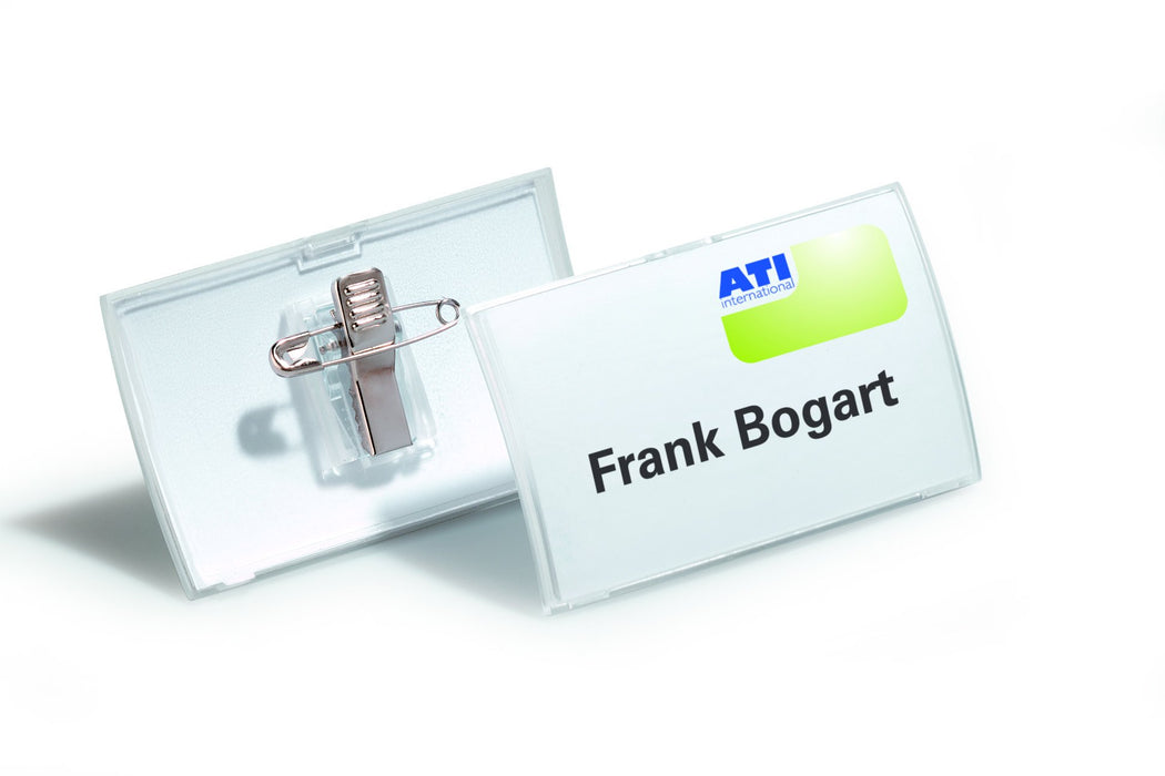 Best Value Durable 8211 Click Fold Badge with Combination Clip 40 x 75 mm (Pack of 25)