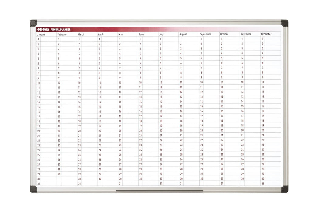 Best Value Bi-Office 365-Day Annual Planner, Magnetic, 90 x 60 cm
