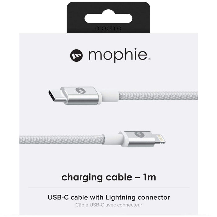 ZAGG mophie - Lightning cable - 24 pin USB-C male to Lightning male - 1 m - white - for Apple iPad/iPhone/iPod (Lightning)
