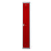 Phoenix PL Series 1 Column 1 Door Personal Locker Grey Body Red Door with Electronic Lock PL1130GRE