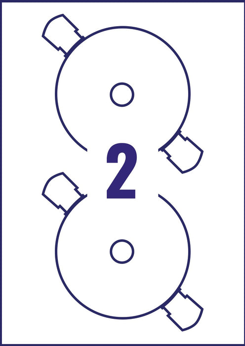 Best Value Avery L7760-25 Self-Adhesive Glossy Full Face CD Labels, 2 Labels Per A4 Sheet