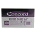 Best Value Concord Record Card Smooth 127x77mm Assorted Ref 16099 [Pack of 100]