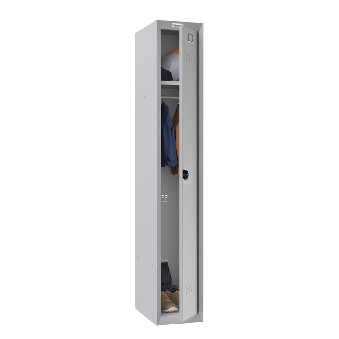 Phoenix PL Series 1 Column 1 Door Personal locker in Grey with Combination Lock PL1130GGC