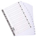 Best Value Exacompta"15 Part" Printed Index Mylar - Clear