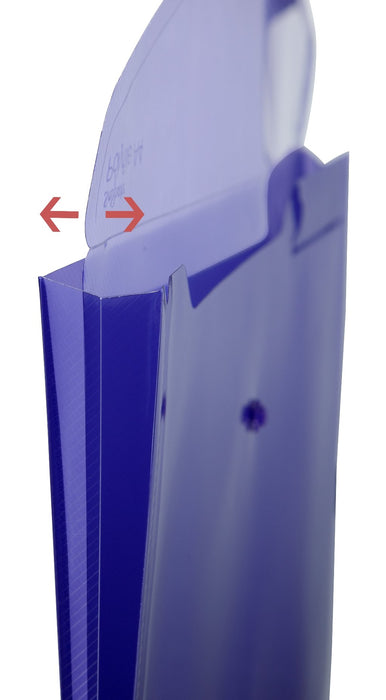 Best Value Snopake 15690 Polyfile Twin Pocket Foolscap Popper Wallet File with Press Stud Classic Clear (Pack of 5)