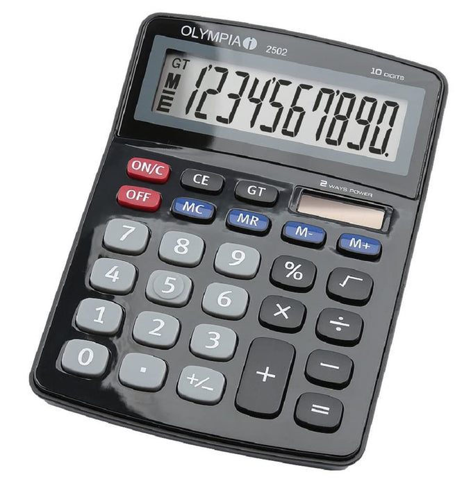 Olympia 2502 10 Digit Desk Calculator Black 40182