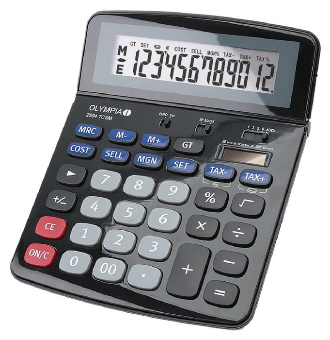 Olympia 2504 12 Digit Desk Calculator Black 40184