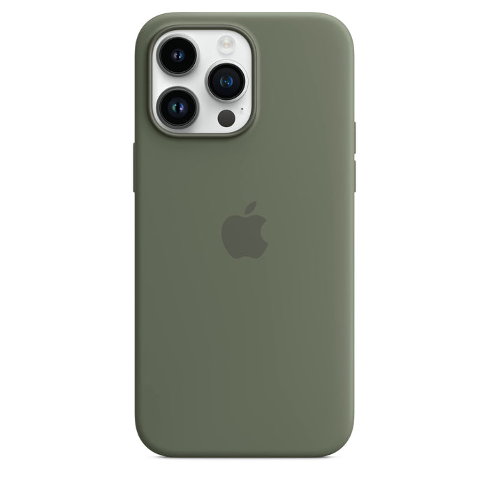 Apple - Back cover for mobile phone - MagSafe compatibility - silicone - olive - for iPhone 14 Pro Max