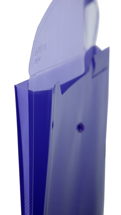 Best Value Snopake 15690 Polyfile Twin Pocket Foolscap Popper Wallet File with Press Stud Classic Clear (Pack of 5)