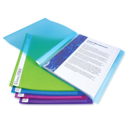 Best Value Rapesco A4 0916 Flexi Presentation Display Book, Assorted Colours, 20 Pockets (Pack of 10)