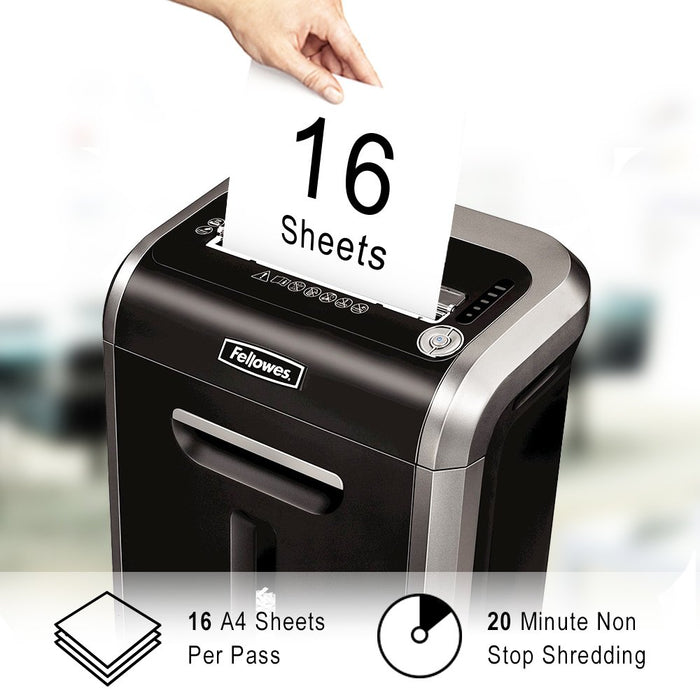 Best Value Fellowes Powershred 79Ci 16 Sheet Cross Cut Paper Shredder for the Small or Home Office with 100 Percent Jam Proof, SafeSense and Silent Shred
