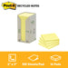 Best Value Post-it 654-1T Recycled Notes - Canary Yellow - Tower Pack Of 16 Pads 100 Sheets Per Pad - 76 mm x 76 mm