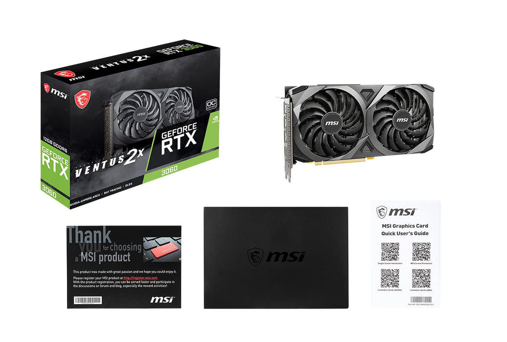 MSI GeForce NVIDIA RTX 3060 VENTUS 2X 12GB OC GDDR6 Graphics Card
