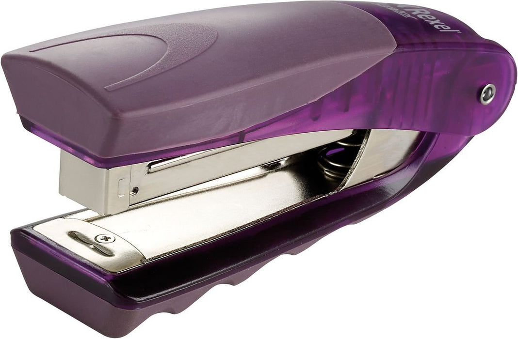 Rexel Centor Stapler 2101014 Half Strip Purple 25 Sheets No.56, No.16 Metal, Plastic