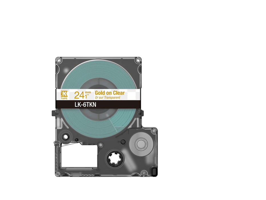 Epson LK-6TKN Gold on Metallic Clear Tape Cartridge 24mm - C53S672098