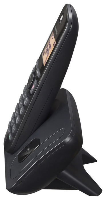 Best Value Panasonic KX-TGC210EB Cordless Dect Single Phone with Call Blocking - Black