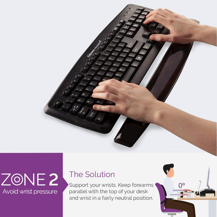 Best Value Fellowes Crystals Gel Keyboard Wrist Rest, Black