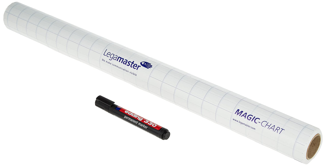 Legamaster Magic Chart Whiteboard Sheets 600x800mm Squared 25 Sheets per Roll - 7-159000