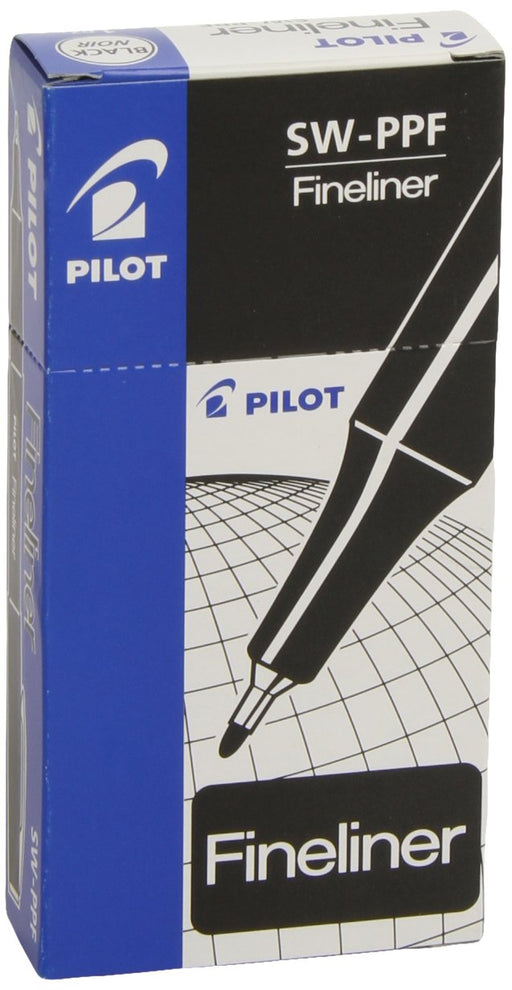 Best Value Pilot Fineliner 1.2 mm Tip - Black, Box of 12