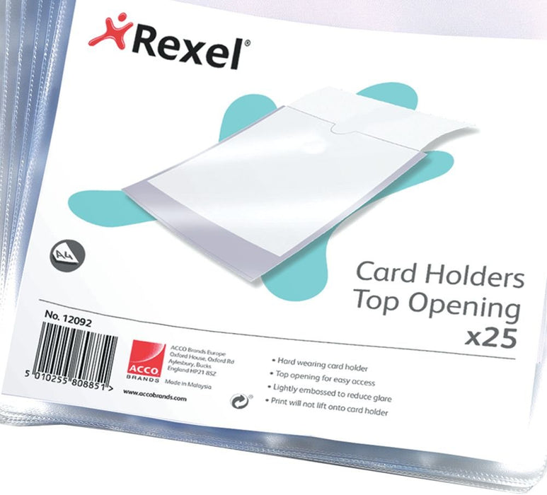 Best Value Rexel Card Holders Clear A4 (25 Pack)