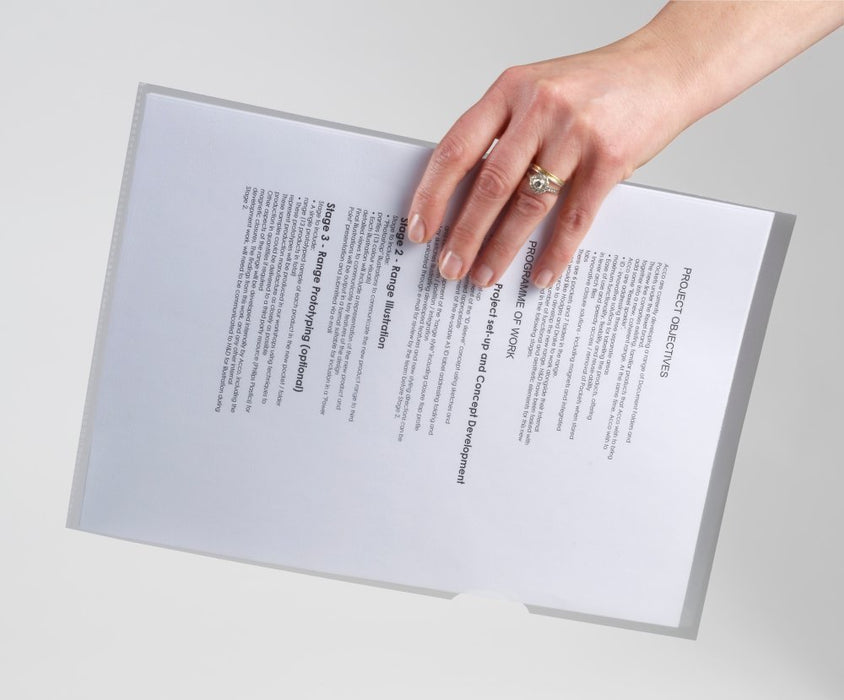 Best Value Rexel Anti Slip Folders A4 Embossed Clear (Pack Size 25)