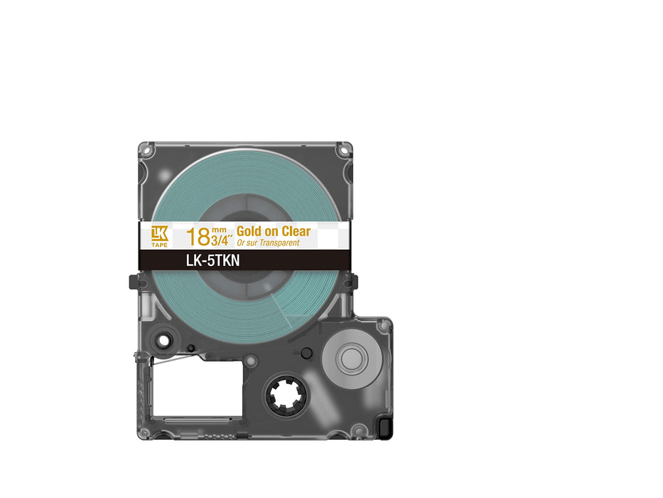 Epson LK-5TKN Gold on Metallic Clear Tape Cartridge 18mm - C53S672097